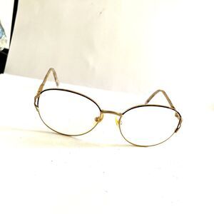 Silver Dollar Eyeglasses Crystal Col #3 Designer Frames Only Gold 56-18-125